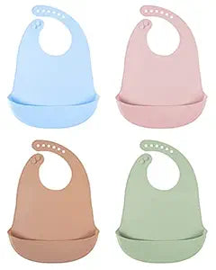 BLUEENJOY Plastic baby bibs 4 pcs Bibs, Baby Bibs, Bibs for Baby Girls and Baby boy