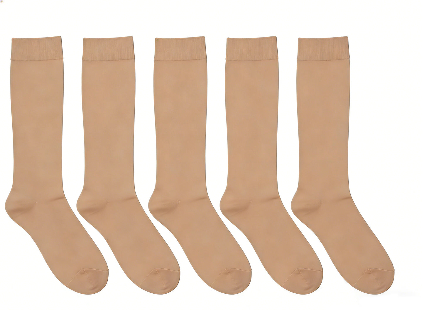 WERBELIN Trouser socks，5-Pack Women Trouser Socks with Comfort Band Stretchy Spandex Opaque Knee High