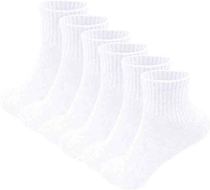 WERBELIN Socks,6 Pack-Women's Athletic Quarter Ankle Low Cut Cotton Socks Cushioned Sports Running