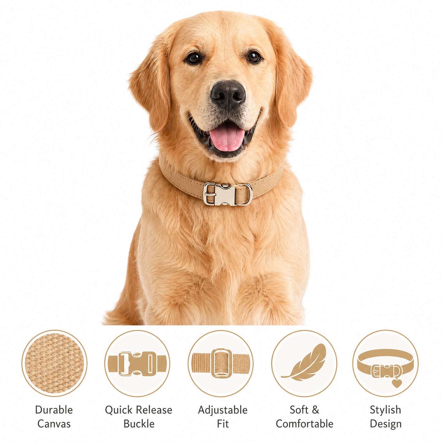 BLUETREE Collars for animals Dog Collar with Buckle Adjustable Safety Nylon Collars for Small Medium Large Dogs