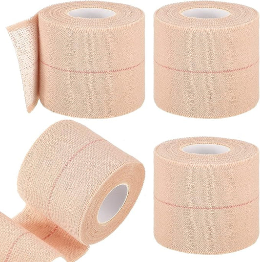 DOYOO Adhesive bands for medical purposes，4 Rolls Elastic Tape Adhesive Elastic Tape Self Adhesive Bandage Wrap Flexible Stretch Bandages for Sports Ankle, Knee and Wrist Sprains Animal Pets, 2 Inch x 5 Yard