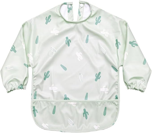 BLUEENJOY Bibs for babies，Sleeved Bib for Girl or Boy, Baby and Toddler for 6-24 Mos