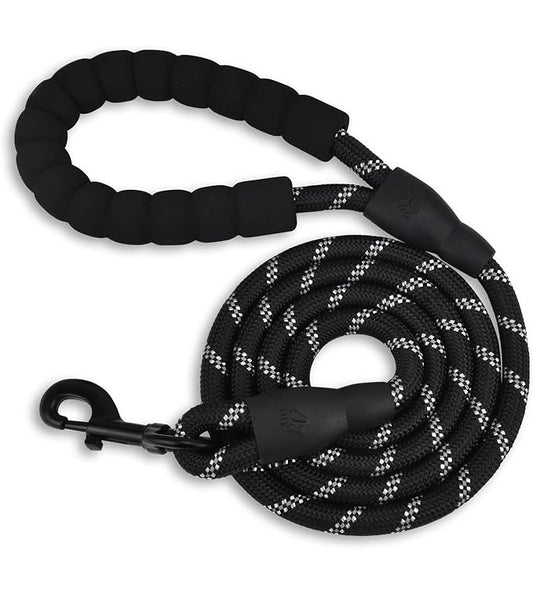 PAERCUTE 5/6 FT Strong Pet Dog Leash with Soft Padded Handle,Highly Reflective Rope for Night Walking,360-Degree Rotating Metal Buckle Without Tangles,Suitable for Small,Medium and Large Dogs