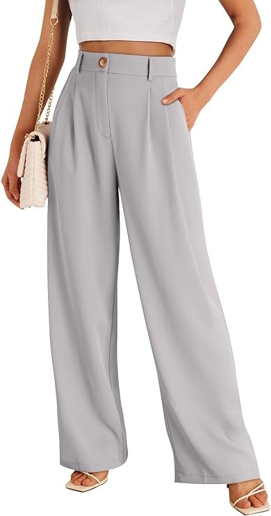 COOLOVER Wide Leg Dress Pants Women's High Waisted Dressy Trousers