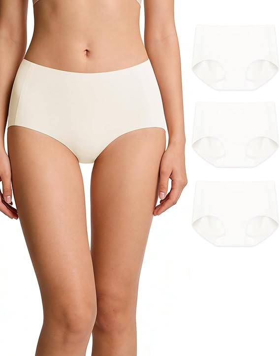 WERBELIN Panties，Seamless Underwear for Women Low Rise Full Coverage No Show Briefs Soft Everyday Panties