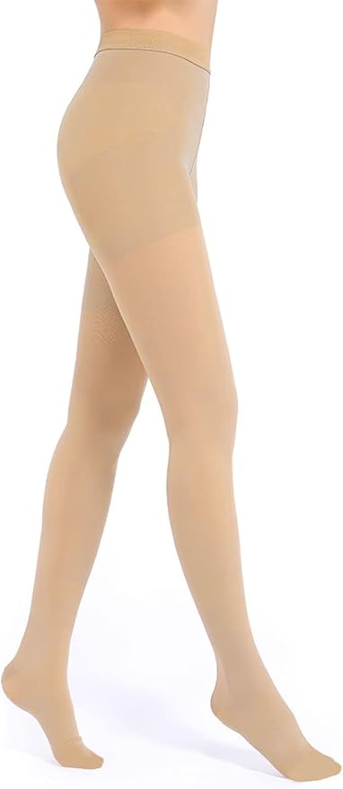 BHINEGO Medical compression tights,20-30 mmHg Compression Pantyhose for Women, Closed Toe Medical Compression Stockings, Waist High Opaque Compression Tights for Edema, Varicose Veins, Swelling, Pregnant, Teacher, Doctor