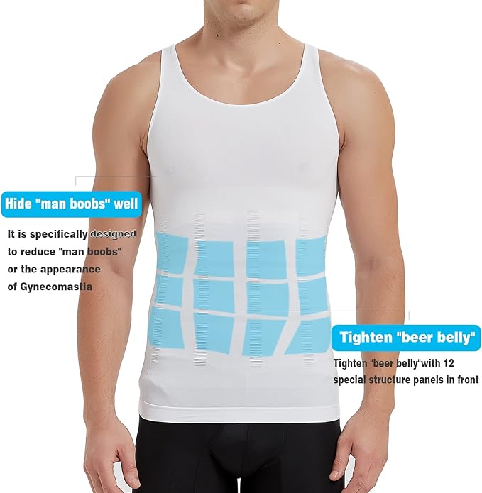 LAITE HEBE Compression vests Slimming Body Shaper Tank Top Abs Abdomen Slim Vest Undershirt