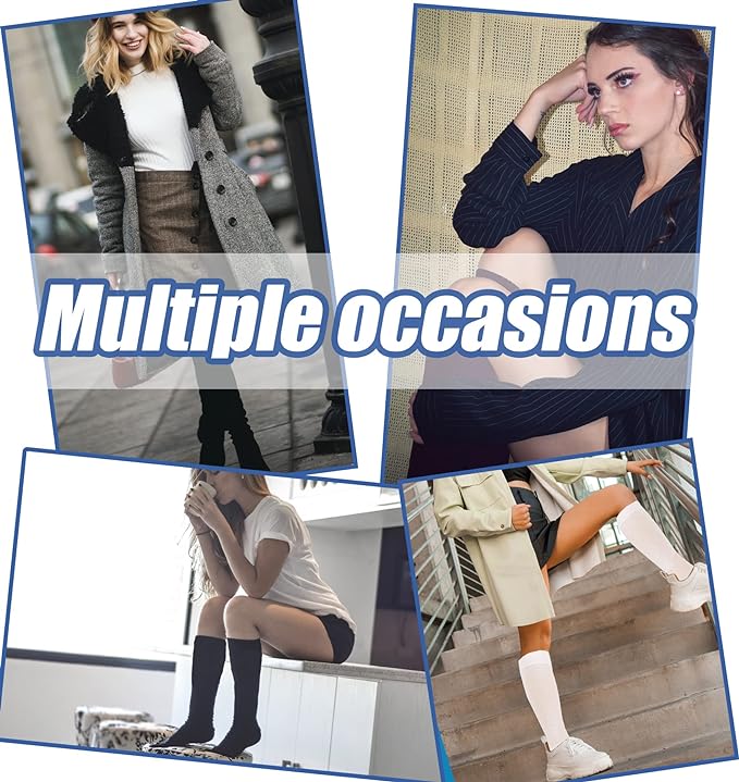 COOLOVER Knee High Stocking for Women Trouser Tube Socks Women Knee High Stockings for Women Athletic
