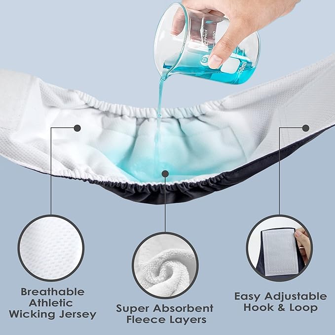 PAERCUTE Bellybands Washable Dog Diapers - Washable Male Dog Belly Wrap - Pack of 3