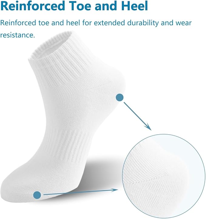 BLUEENJOY Socks for Women, Cotton Gym Socks Thin Running Socks 5 Pairs