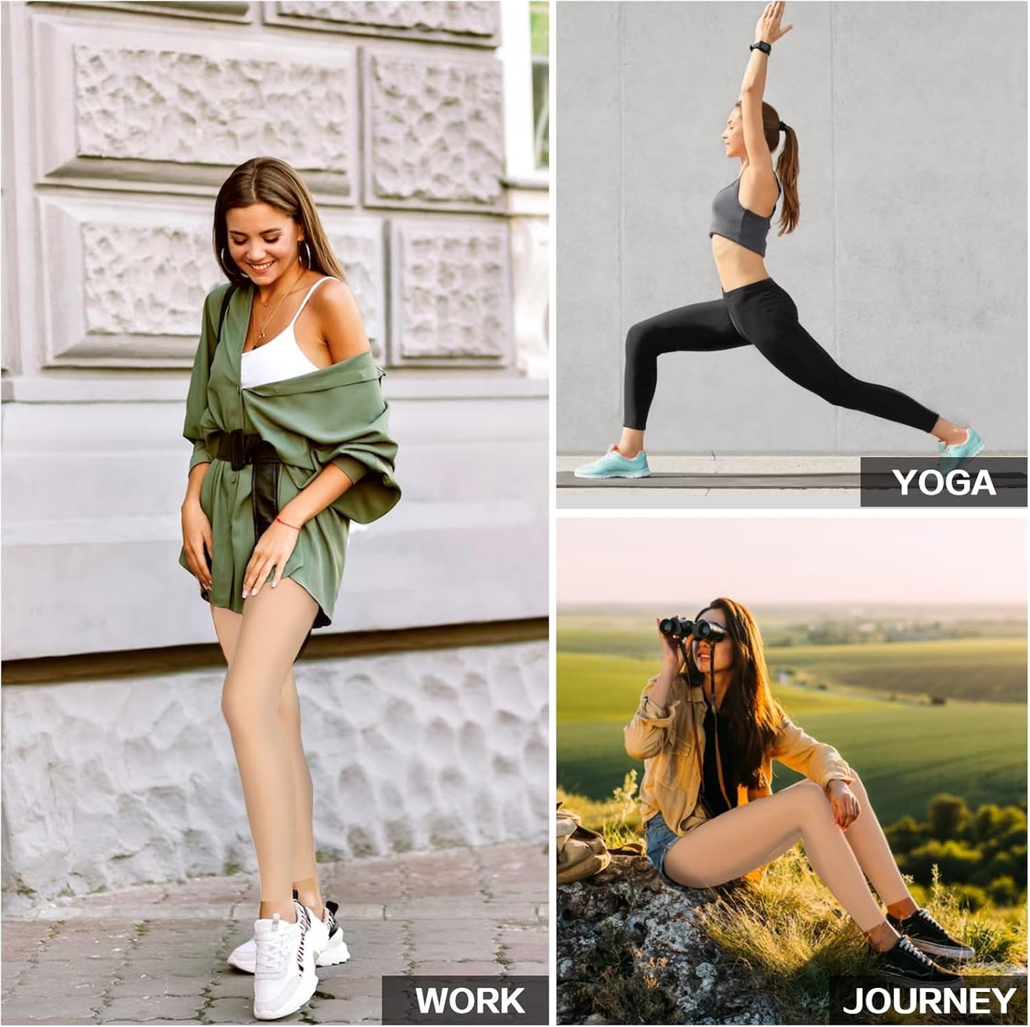 BHINEGO Medical compression tights,20-30 mmHg Compression Pantyhose for Women, Closed Toe Medical Compression Stockings, Waist High Opaque Compression Tights for Edema, Varicose Veins, Swelling, Pregnant, Teacher, Doctor