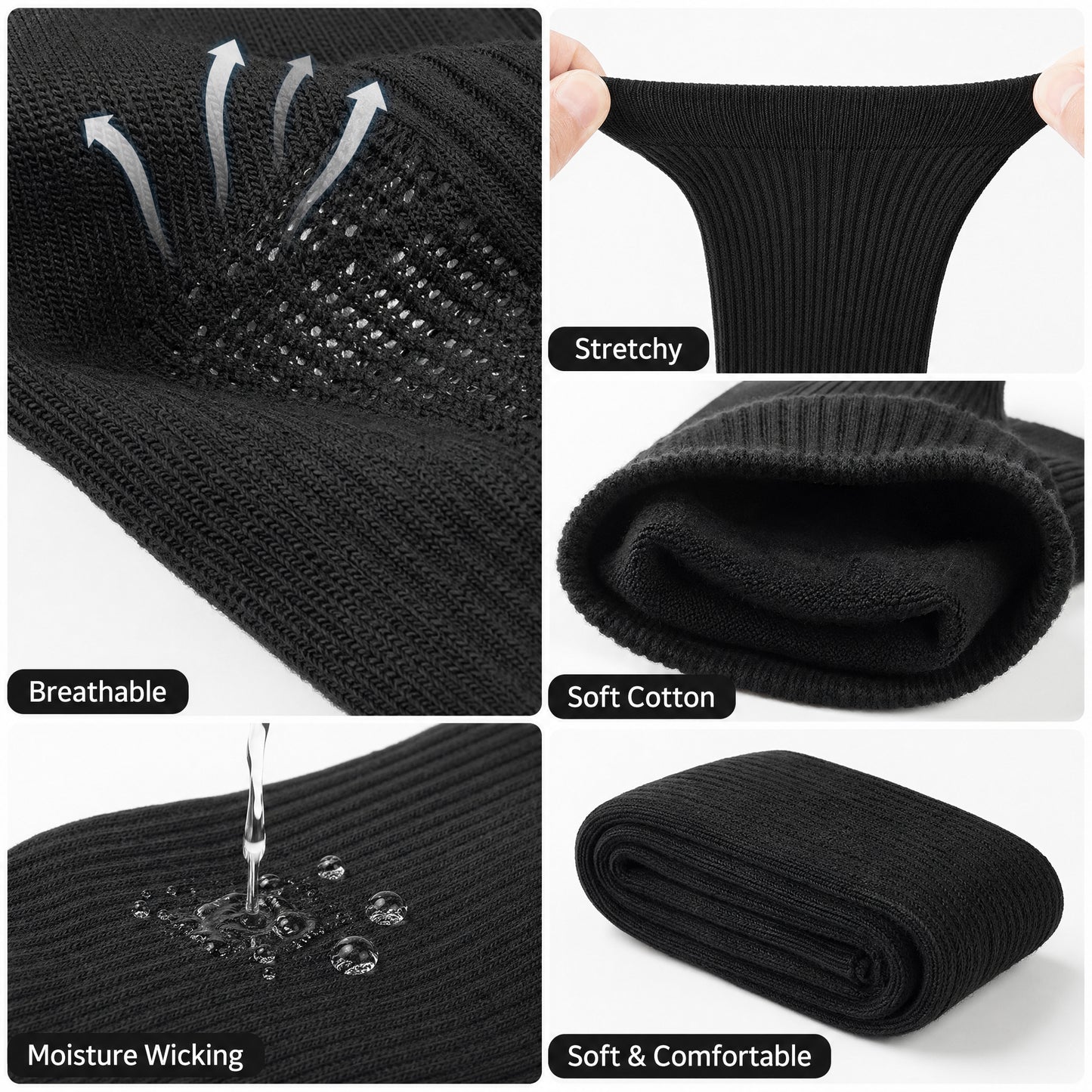LAITE HEBE Socks Cotton Ankle Socks, Breathable Low Cut Short Socks, Soft Stretchy Casual Socks, Comfort Non Slip Daily Athletic Socks for Women Men