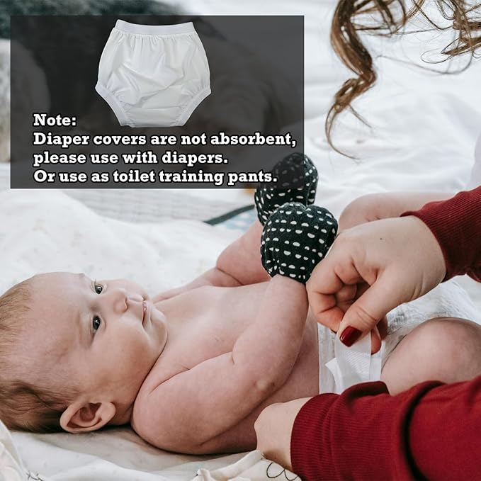 DOYOO Babies' diaper-pants,Reusable Cloth Diaper Cover for Baby, Waterproof Plastic Underwear for Potty Training