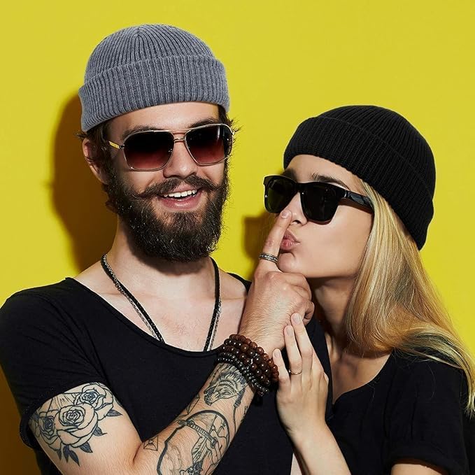 WERBELIN Hats,Winter Beanie for Men Women  for Cold Weather, Thicken Thermal Plush Lined Beanie Fashion Warm Knit Hat