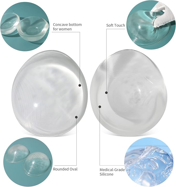 WERBELIN Lingerie accessories, namely, removable silicone breast enhancer pads used in a bra,Bra Inserts Push Up,Invisible Gel Breast Pads,Bust Bra Padding Enhancer for Bathing Suit