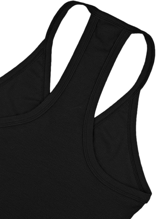 BLUEENJOY Tops as clothing Workout Tank Tops V Neck Racerback Tank Top for Women with Built in Shelf Bra Ribbed Tank Fitted Basic