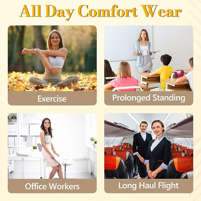 BLUETREE Medical Compression Tights Women, 20-30 mmHg Graduated Compression Pantyhose Footless Compression Stockings, High Waist Compression Leggings, Support Hose for Varicose Veins, Edema, Dvt