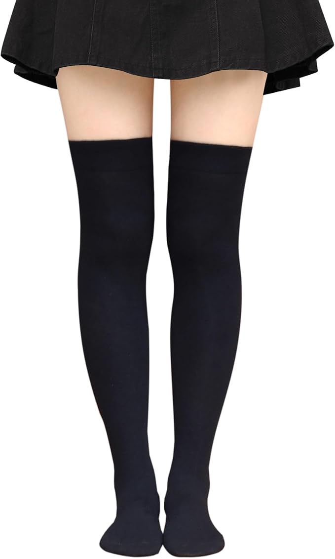 BLUEENJOY Stockings Women Thigh High Socks Cotton Warm Over the Knee Socks Long Knee High Boot Stockings Leg Warmer