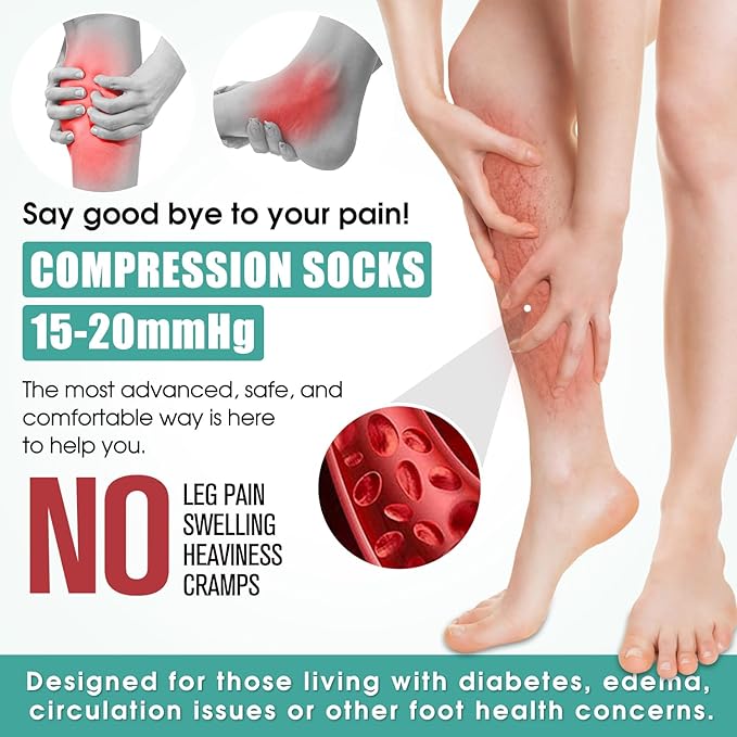 BHINEGO Compression socks for medical or therapeutic use,Medical Compression Socks for Women and Men Knee High Christmas Compression Stockings Circulation Best for Running Athletic Nurses