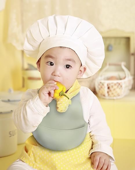 BLUEENJOY Plastic baby bibs 4 pcs Bibs, Baby Bibs, Bibs for Baby Girls and Baby boy