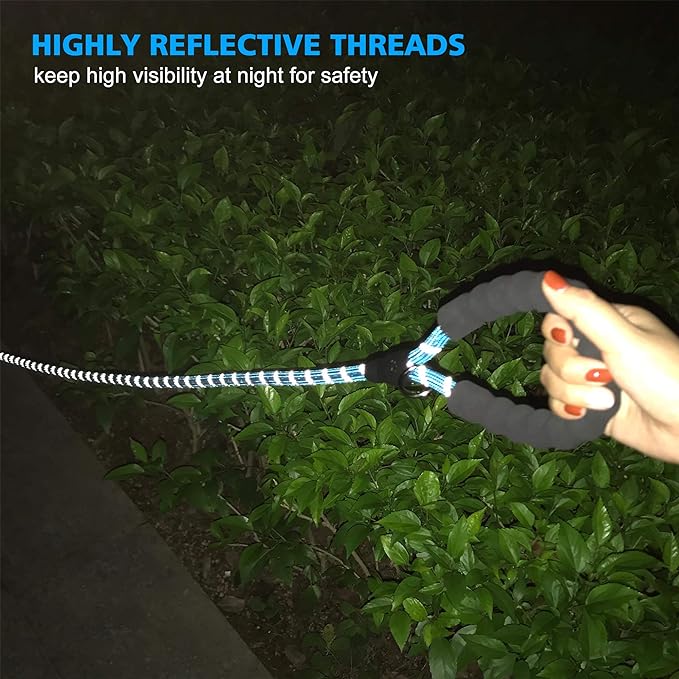 PAERCUTE Reflective Dog Collar Leads Padded with Soft Neoprene Breathable Adjustable Nylon Dog Collars for Small Medium Large Dogs