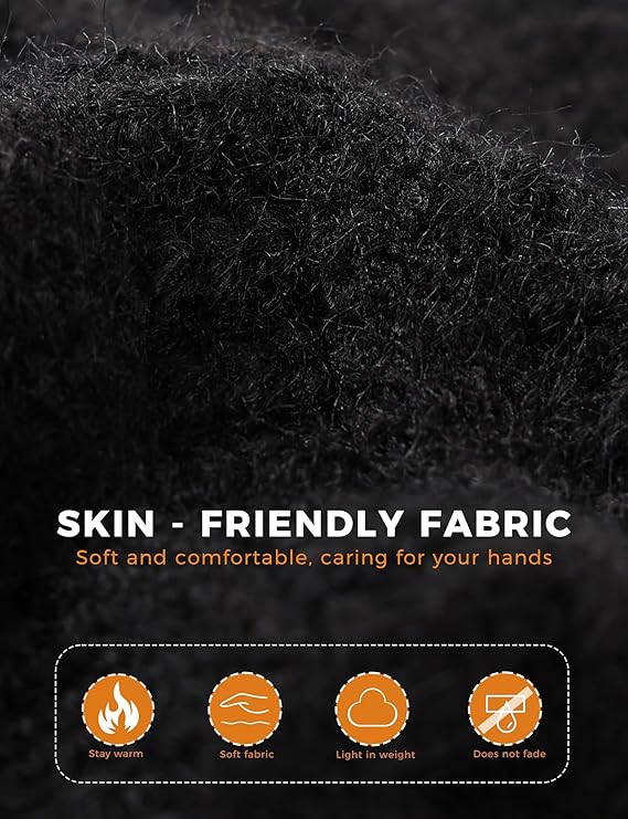 WERBELIN Gloves as clothing，Winter Gloves Knit Touch Screen Soft Warm Elastic Full Fingers Glove for Cold Weather