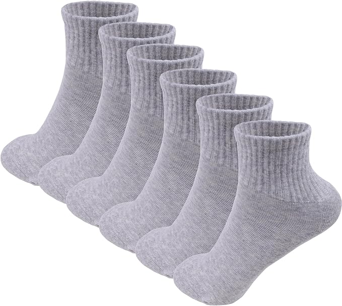 WERBELIN Socks,6 Pack-Women's Athletic Quarter Ankle Low Cut Cotton Socks Cushioned Sports Running