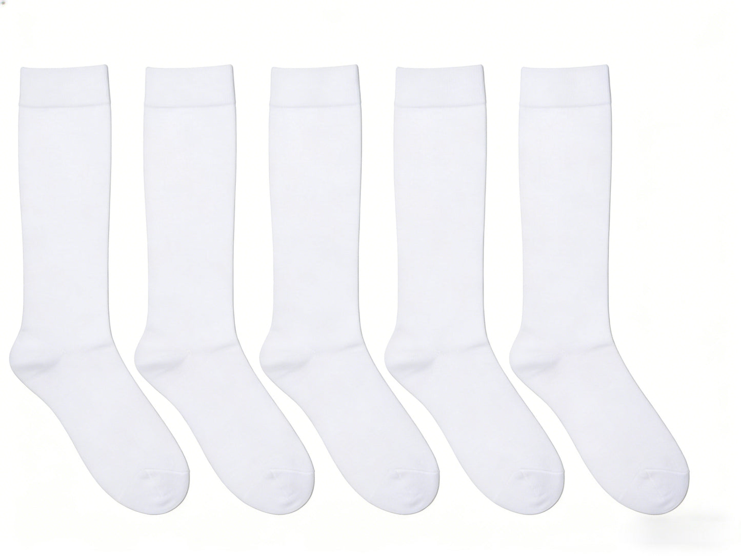 WERBELIN Trouser socks，5-Pack Women Trouser Socks with Comfort Band Stretchy Spandex Opaque Knee High