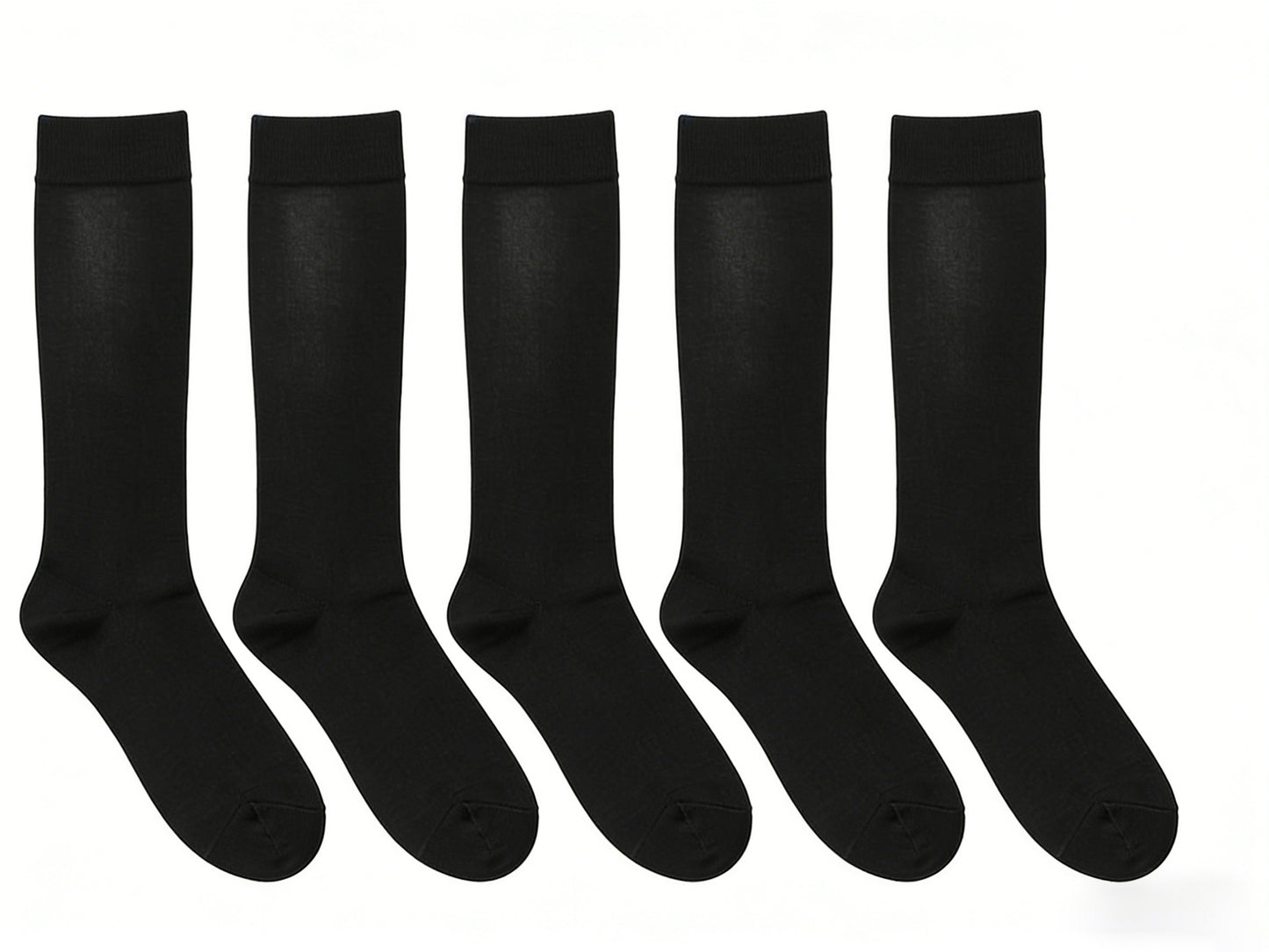 WERBELIN Trouser socks，5-Pack Women Trouser Socks with Comfort Band Stretchy Spandex Opaque Knee High