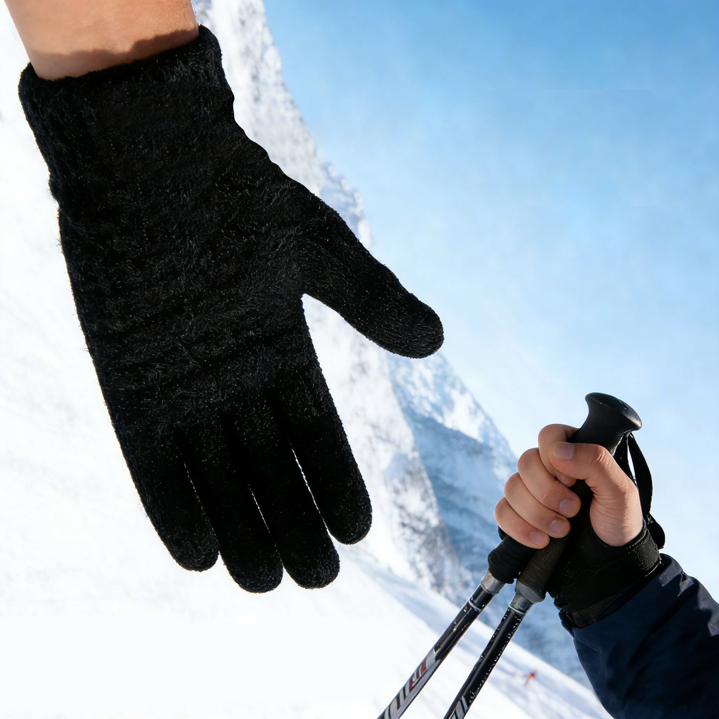 WERBELIN Gloves as clothing，Winter Gloves Knit Touch Screen Soft Warm Elastic Full Fingers Glove for Cold Weather