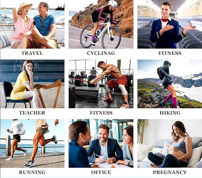 BHINEGO Compression socks for medical or therapeutic use,Medical Compression Socks for Women and Men Knee High Christmas Compression Stockings Circulation Best for Running Athletic Nurses