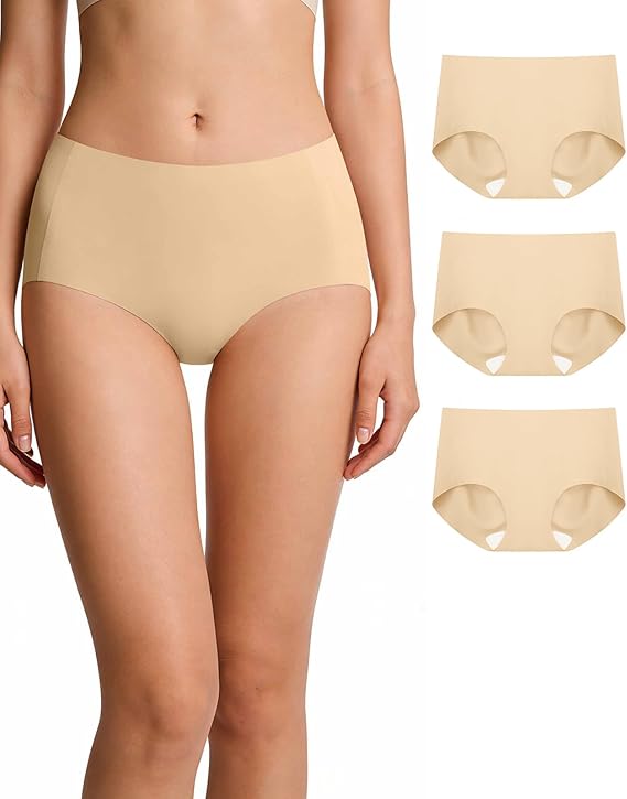 WERBELIN Panties，Seamless Underwear for Women Low Rise Full Coverage No Show Briefs Soft Everyday Panties