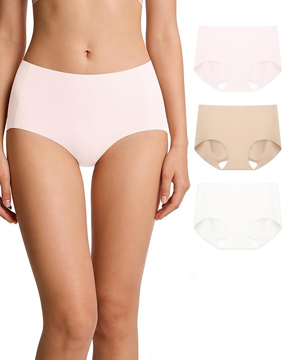 WERBELIN Panties，Seamless Underwear for Women Low Rise Full Coverage No Show Briefs Soft Everyday Panties